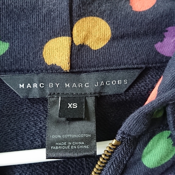 Marc by Marc Jacobs Normandy navy blue & multi color jacket with hoodie size XS - Picture 4 of 13